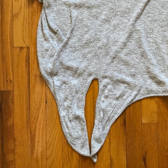 Madewell Knot-Front Sweater Tee in Marled Slate XL - Picture 6 of 9